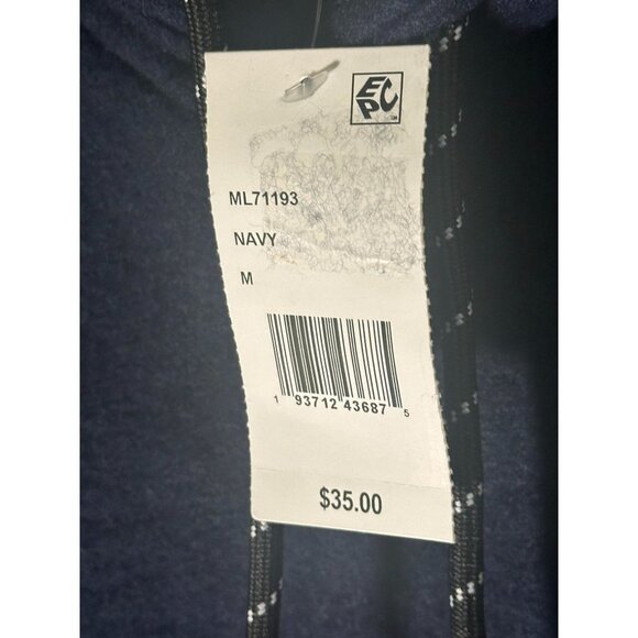 Lazer Fleece Hoodie Pullover Sweatshirt with Drawstring, Navy, Size M, NWT - Picture 3 of 4